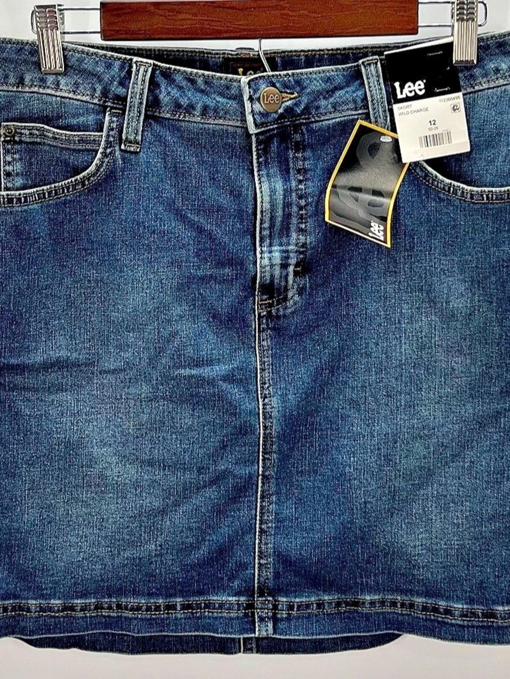 J098 Lee Wild Charge Skort Denim Blue Size 12